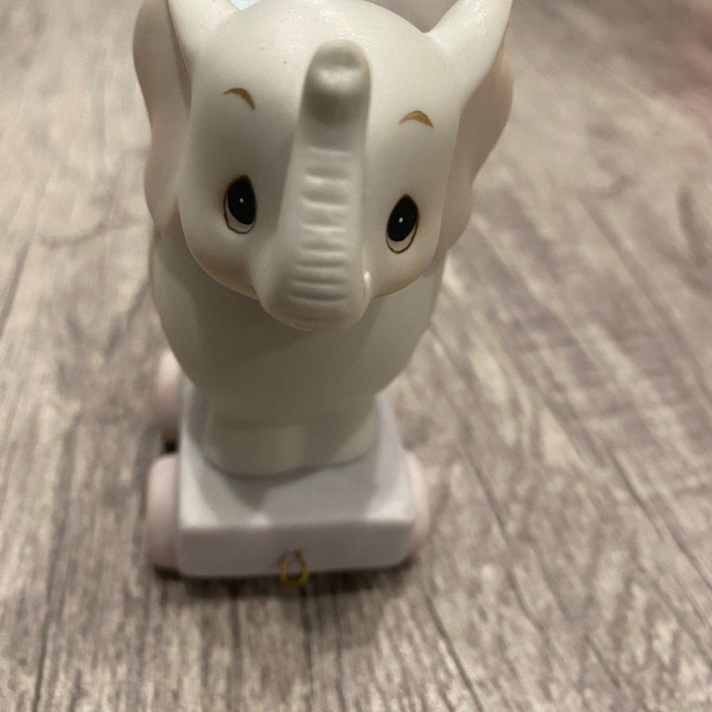 Charming White Elephant Figurine